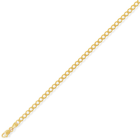 9ct Yellow Gold Open Link Curb Bracelet