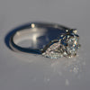 18ct White Gold Petal Diamond Solitaire Ring