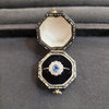 Secondhand 18ct Aquamarine & Diamond Daisy Cluster Ring