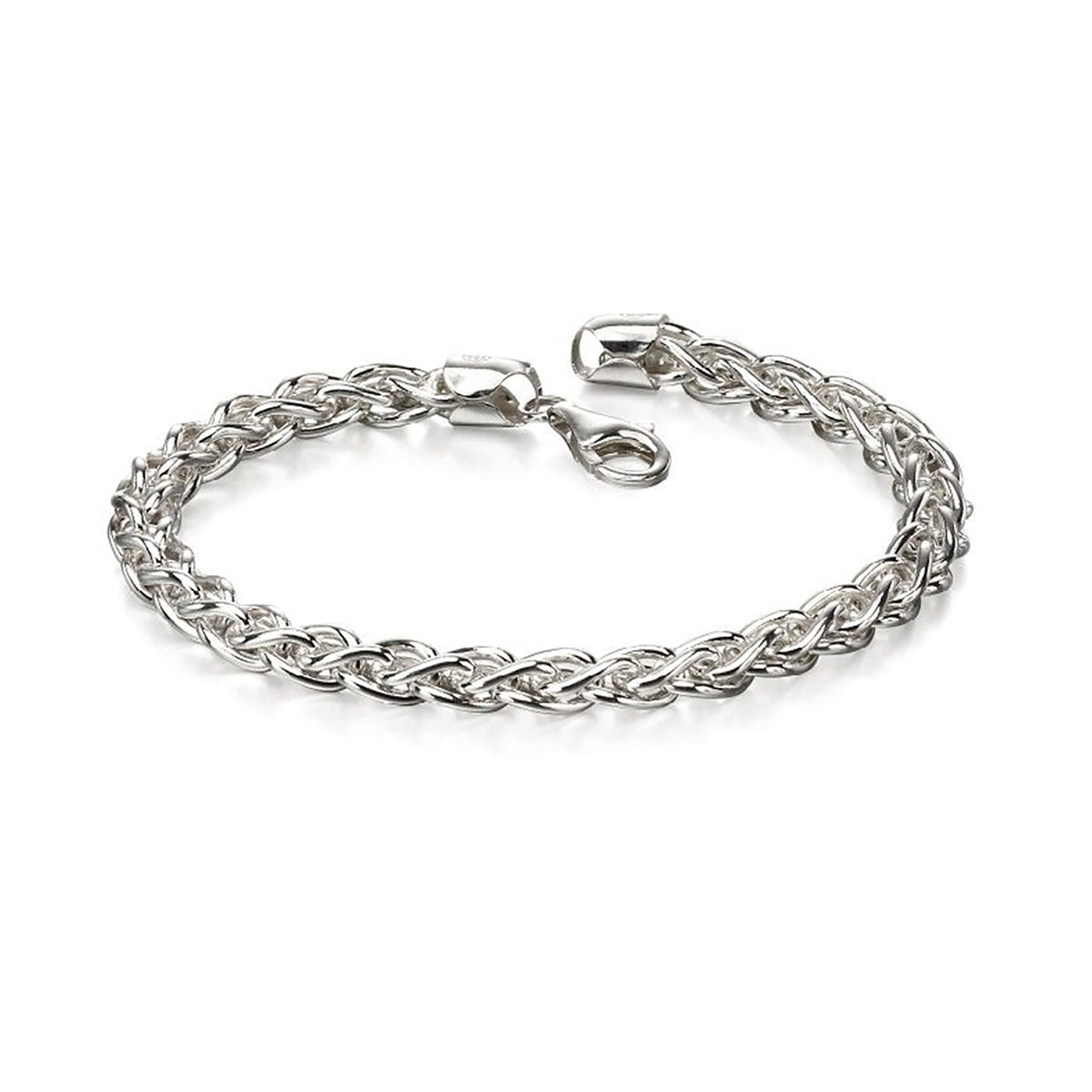 Sterling Silver Heavy Spiga Link Bracelet