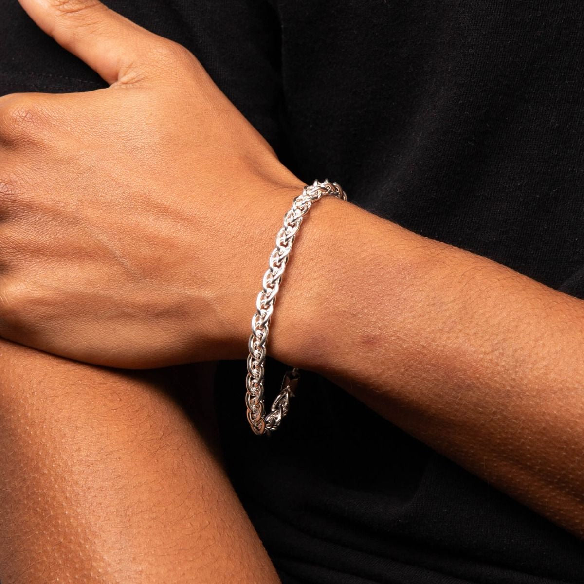 Sterling Silver Heavy Spiga Link Bracelet