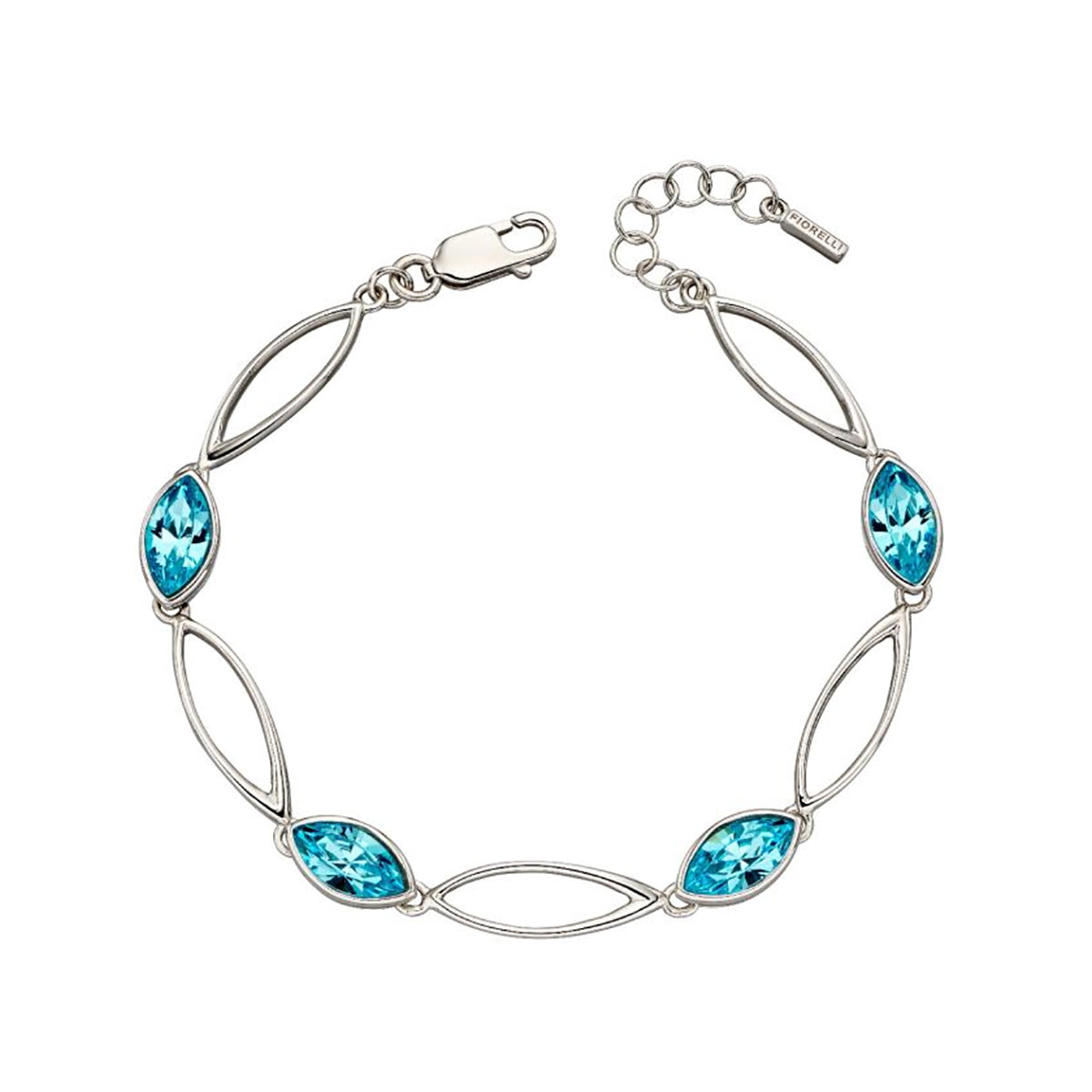 Fiorelli Navette Aqua Crystal Twist Bracelet