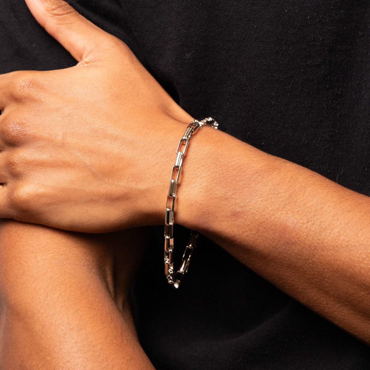 Sterling Silver Box Link Bracelet