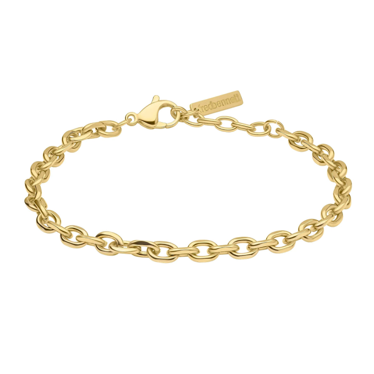 Stainless Steel & Gold Plated Cable Link Bracelet