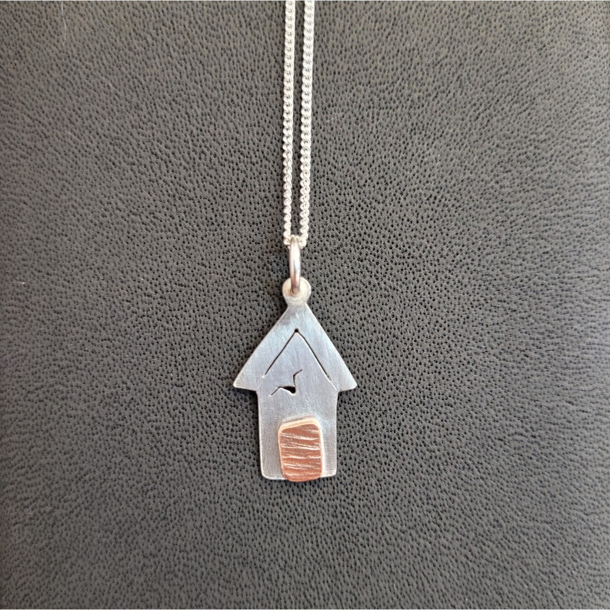 Handmade Beach Hut & Seagull Pendant Necklace