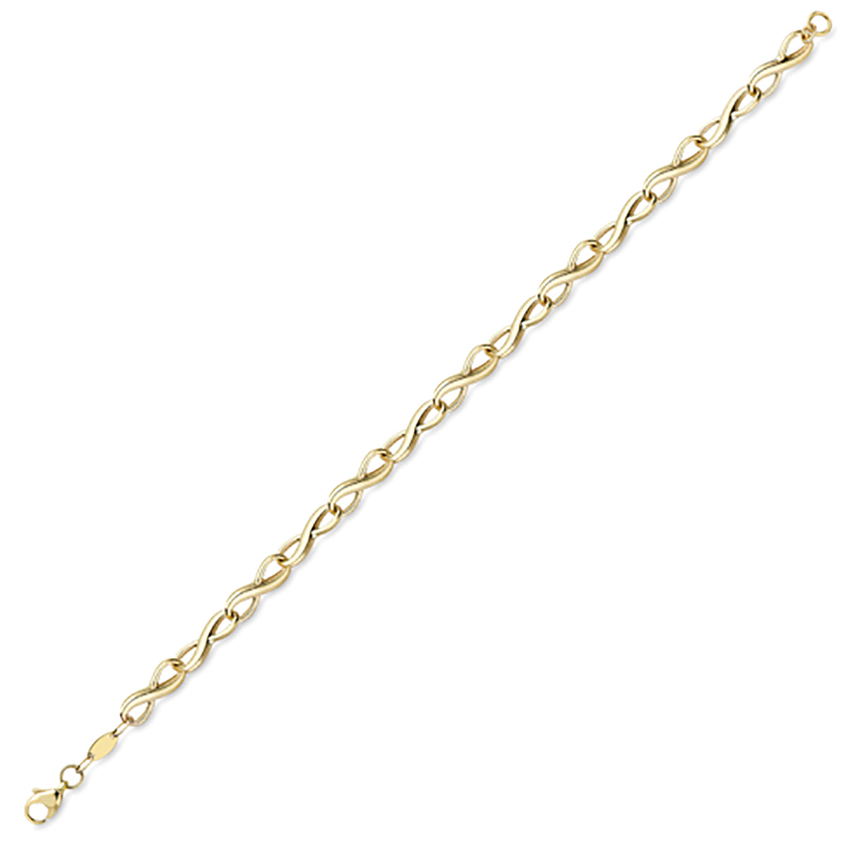 9ct Yellow Gold Infinity Bracelet