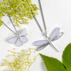 Sterling Silver Common Blue Butterfly Necklace