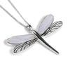 Sterling Silver Blue Lace Agate Dragonfly Necklace