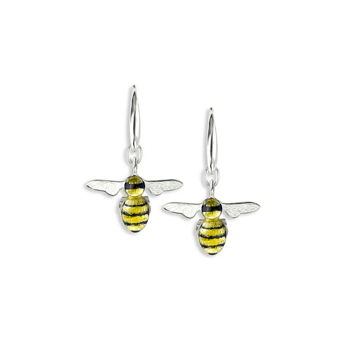 Nicole Barr Enamel Bumble Bee Drop Earrings