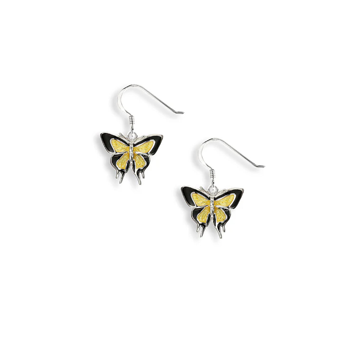 Nicole Barr Enamel Butterfly Drop Earrings