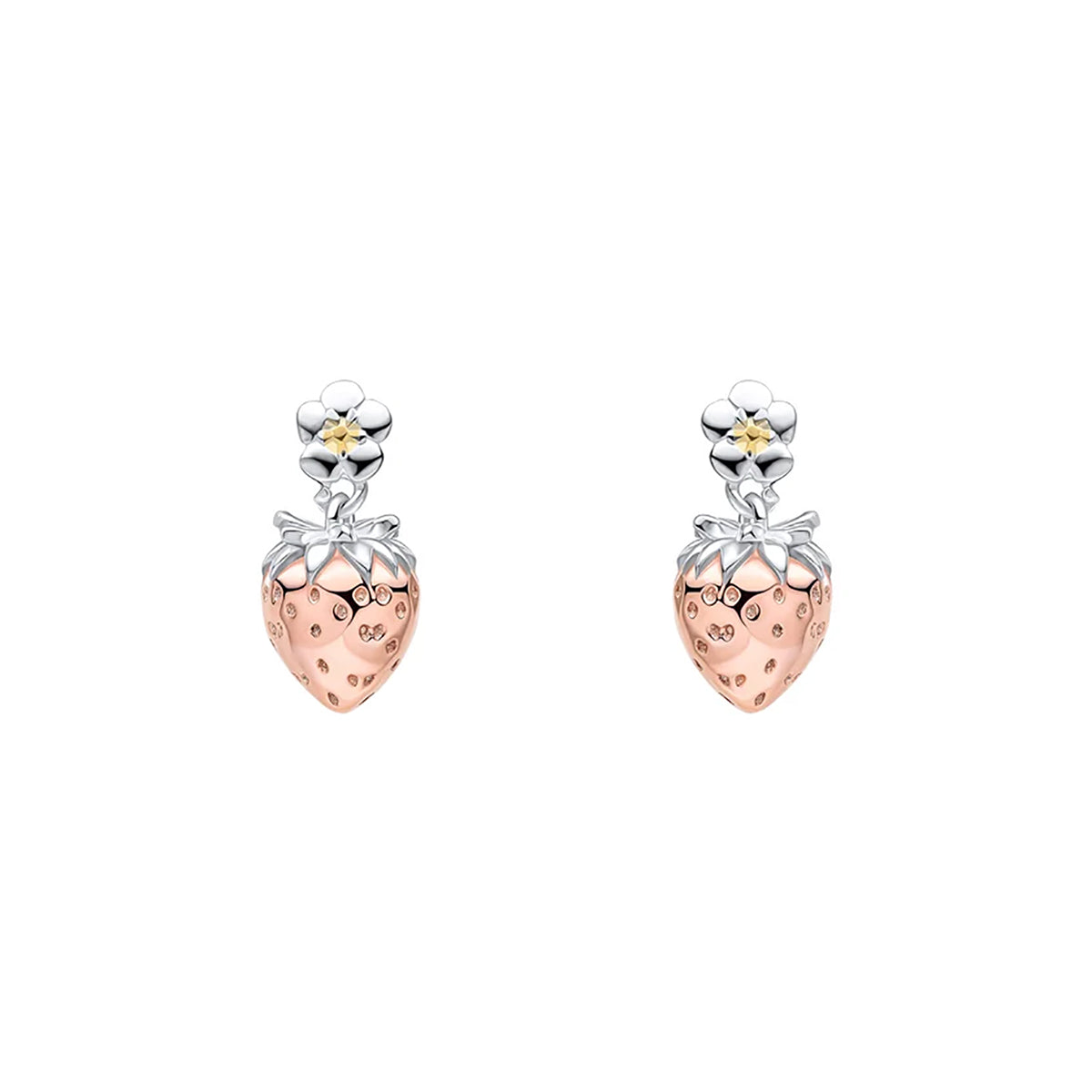 Laura Ashley Sterling Silver Strawberry Field Stud Earrings