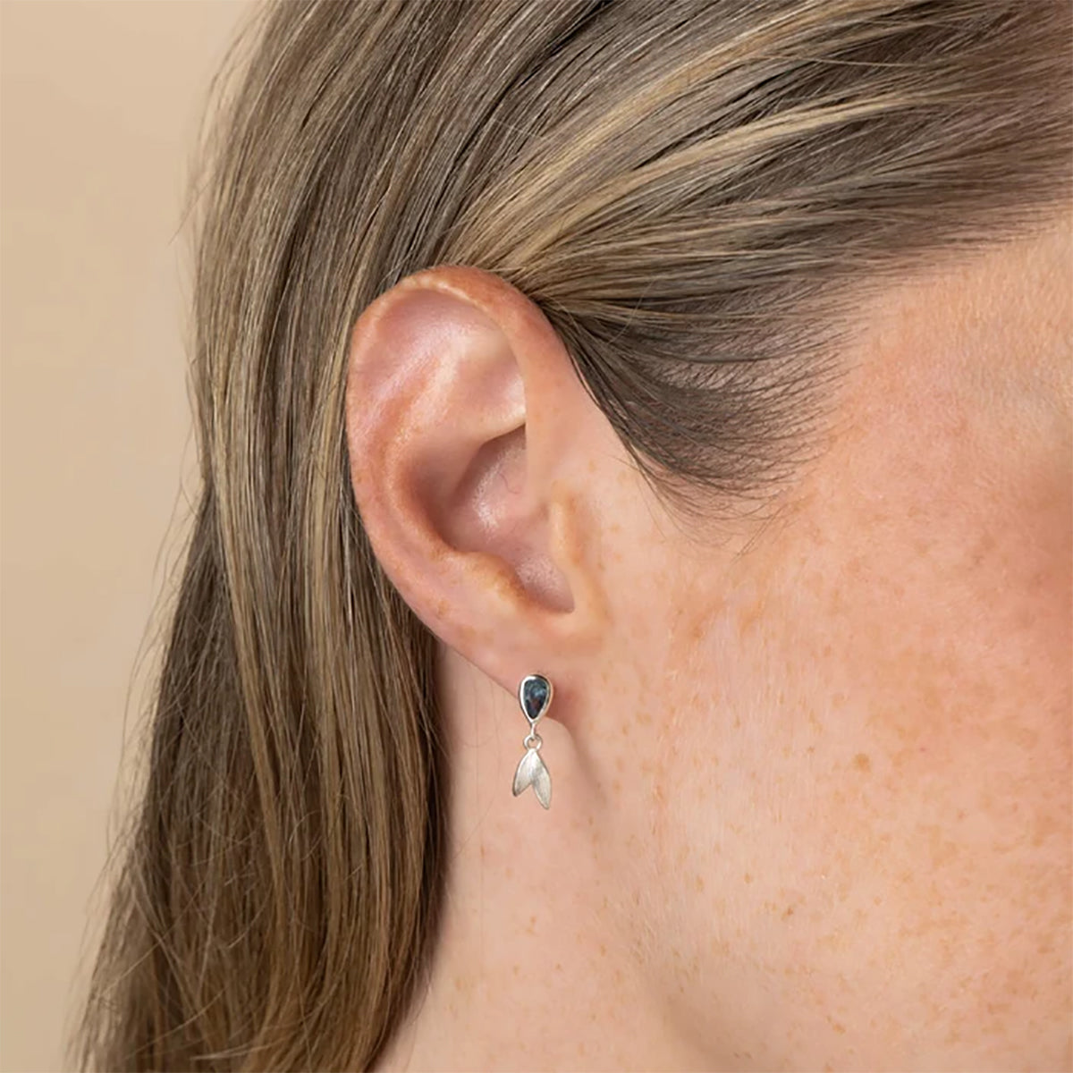 Laura Ashley Sterling Silver Asha Leaf Drop Earrings
