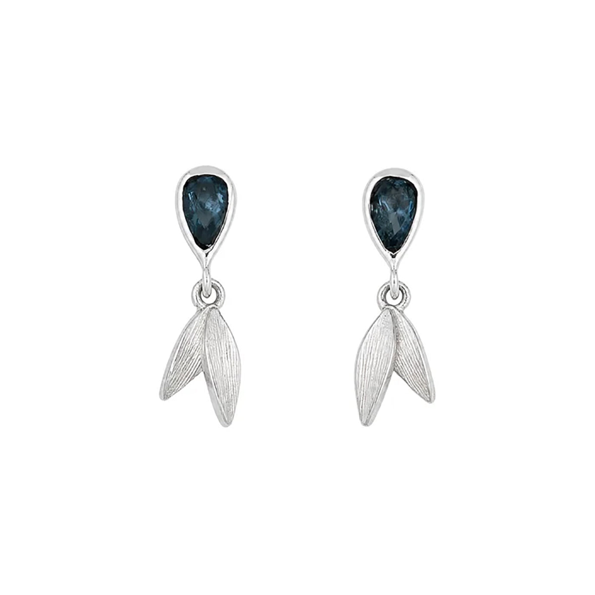 Laura Ashley Sterling Silver Asha Leaf Drop Earrings