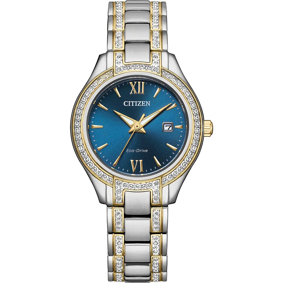 Citizen Eco-Drive Ladies Silhouette Crystal Watch FE1234-50L