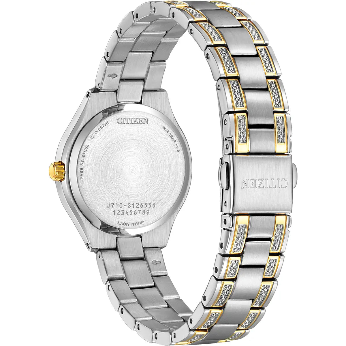 Citizen Eco-Drive Ladies Silhouette Crystal Watch FE1234-50L