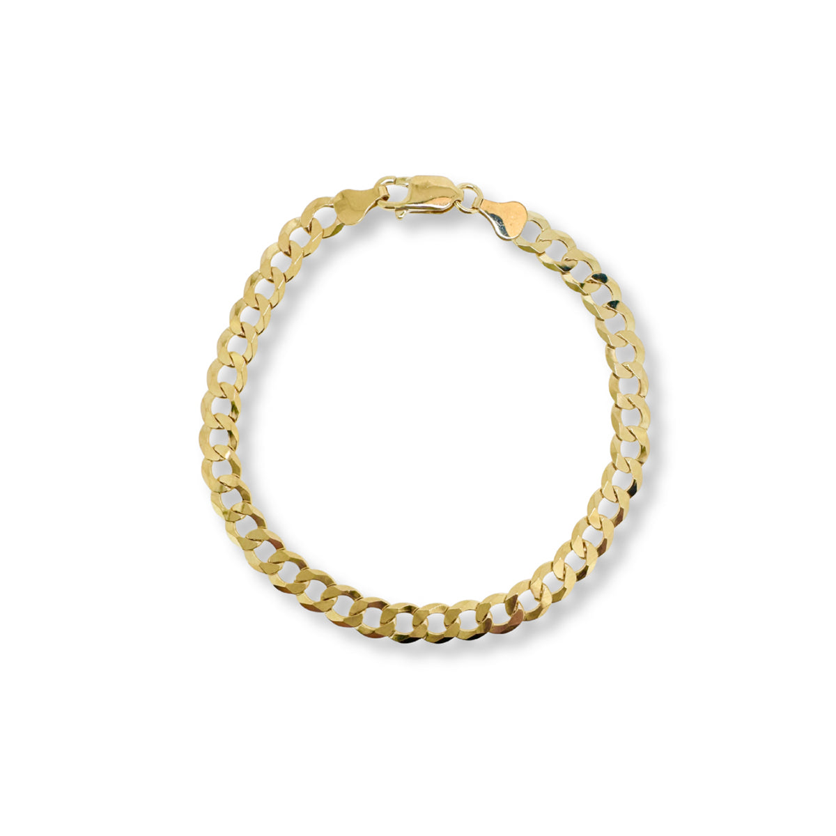 Sterling Silver & Gold Plated Heavy Curb Link Chain Bracelet