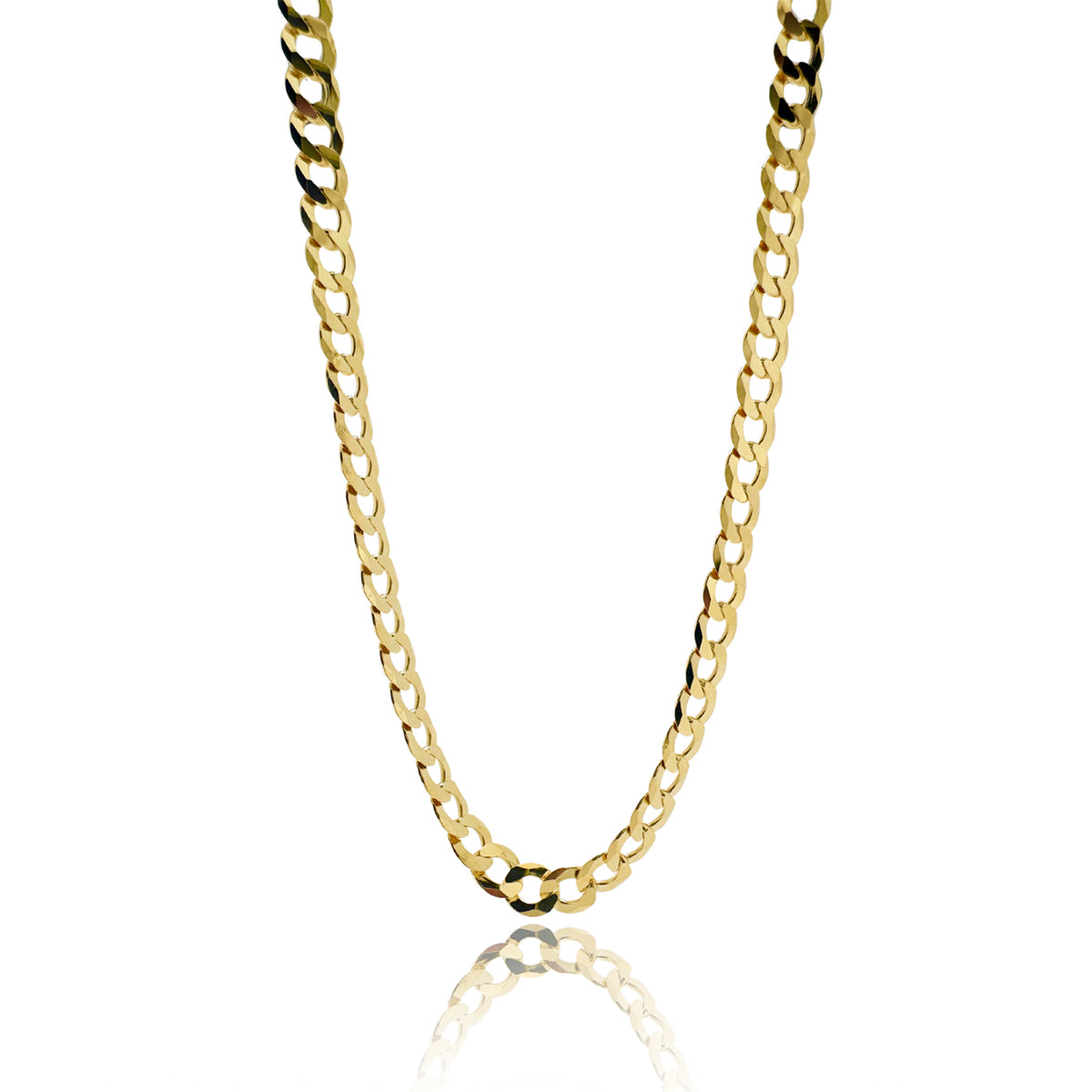 Sterling Silver & Gold Plated Heavy Curb Chain Necklace