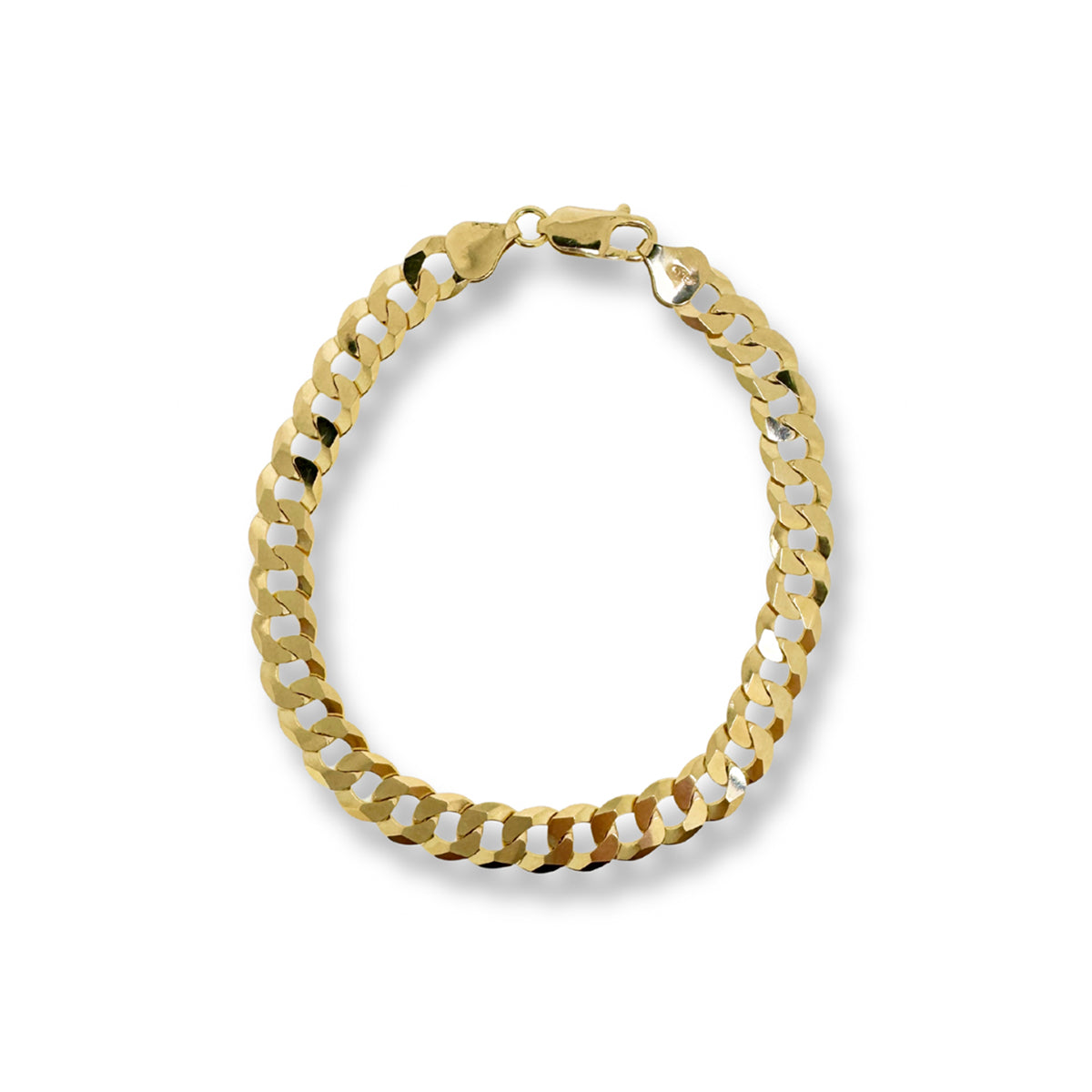 Sterling Silver & Gold Plated Heavy Curb Link Bracelet
