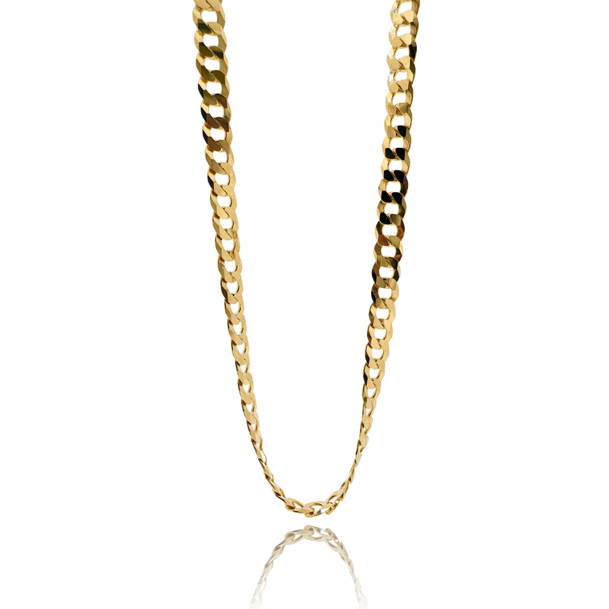 Sterling Silver & Gold Plated Heavy Curb Link Chain Necklace