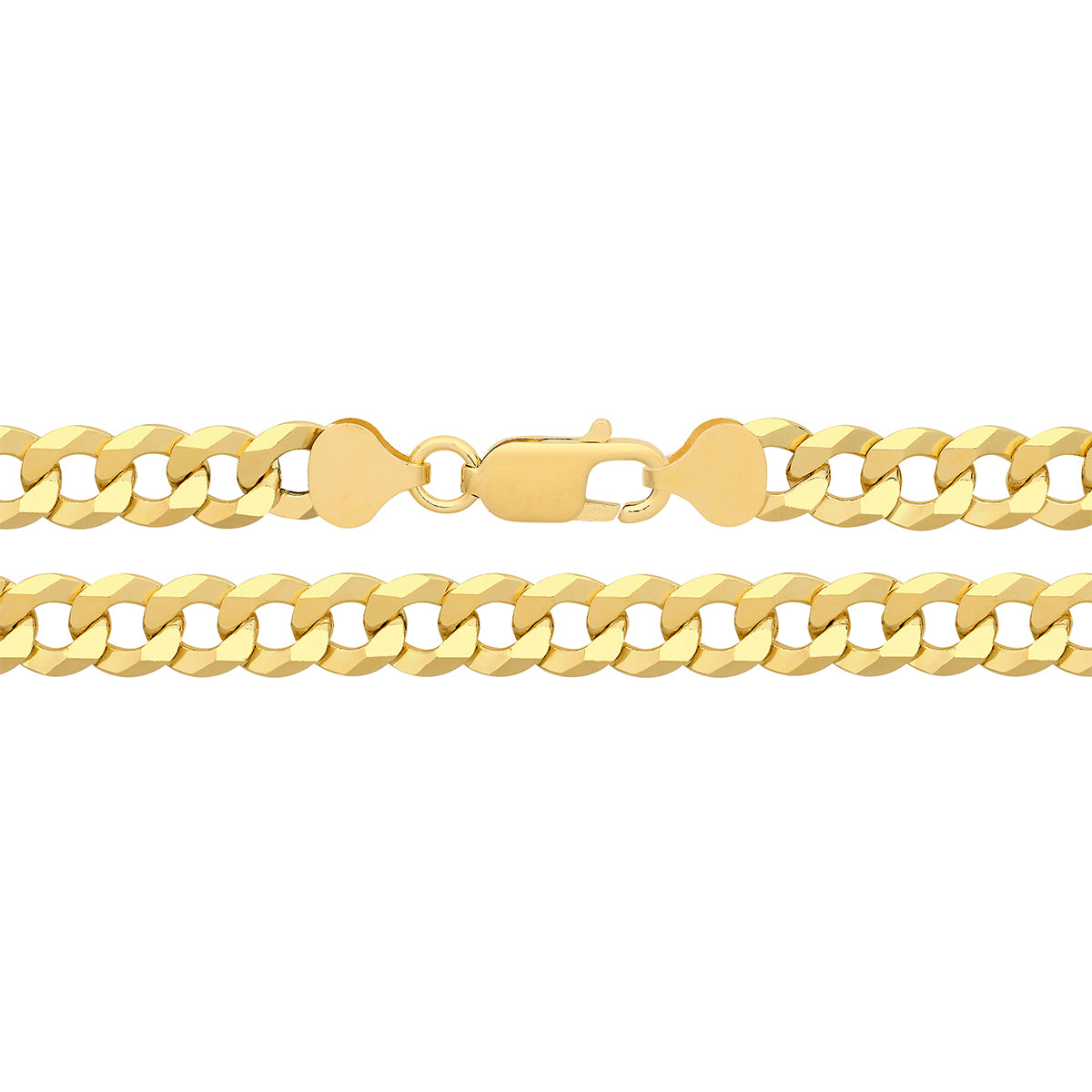 Sterling Silver & Gold Plated Heavy Curb Link Bracelet