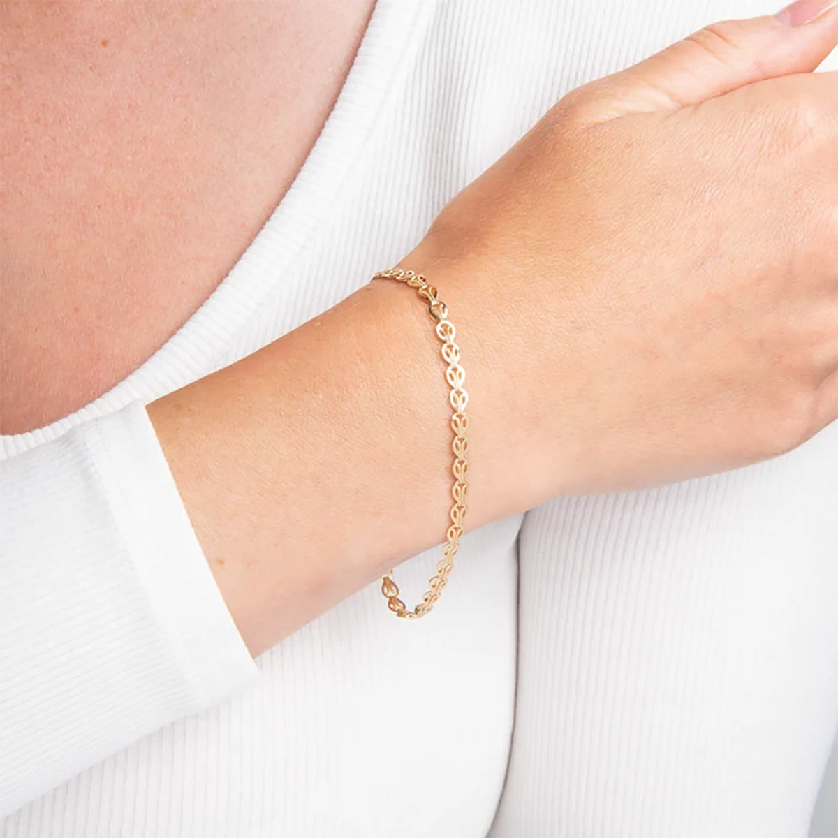9ct Yellow Gold Stampato Link Bracelet