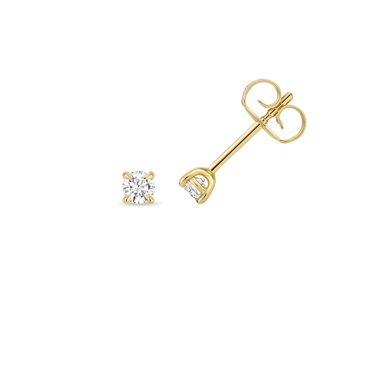 9ct Yellow Gold Lab Grown Diamond 0.30ct Stud Earrings