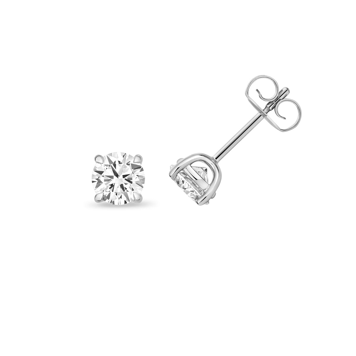 9ct White Gold Lab Grown Diamond 1.50ct Stud Earrings