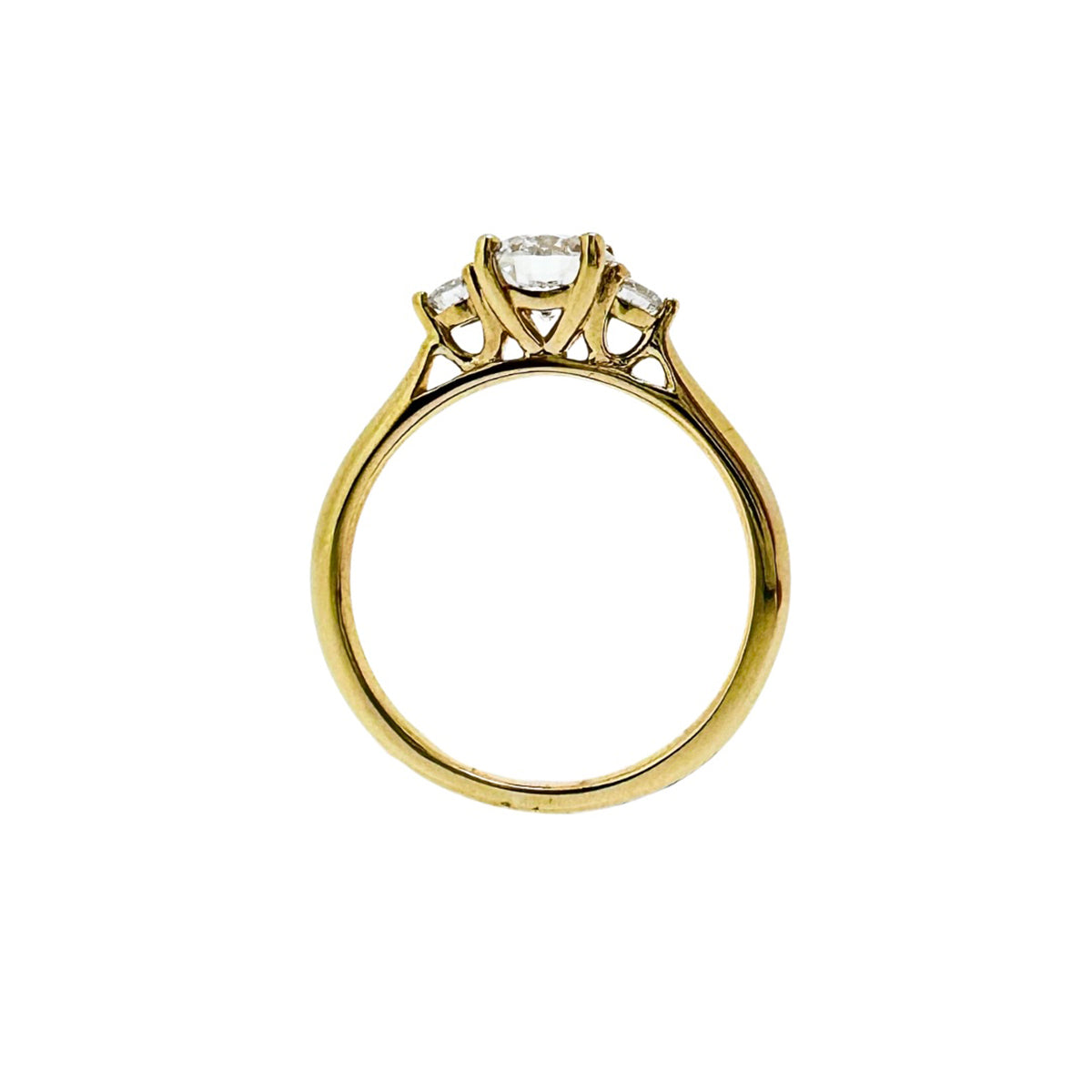 9ct Yellow Gold Lab Grown Diamond Trilogy 0.82ct Ring