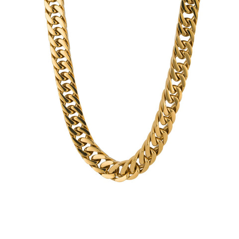 Heavyweight Stainless Steel Gold Plated Curb Chain