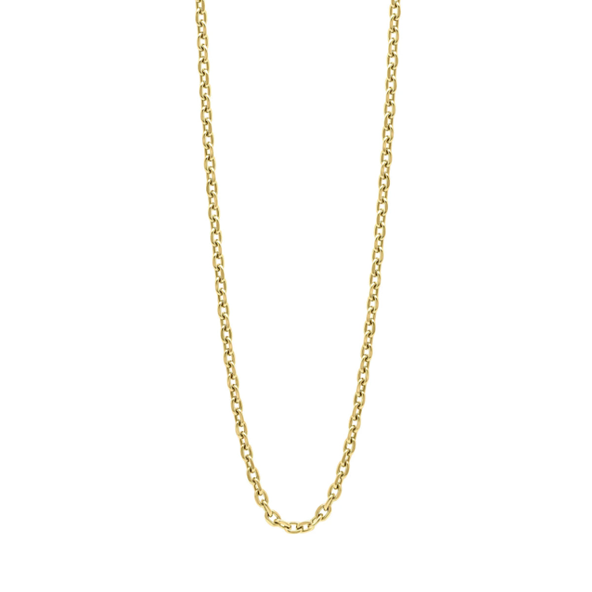 Stainless Steel & Gold Plated Cable Link Necklace