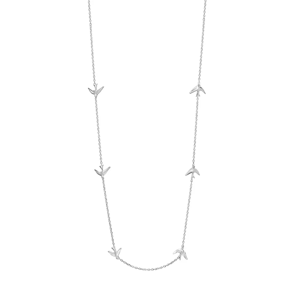 Laura Ashley Sterling Silver Blue Bird Station Necklace