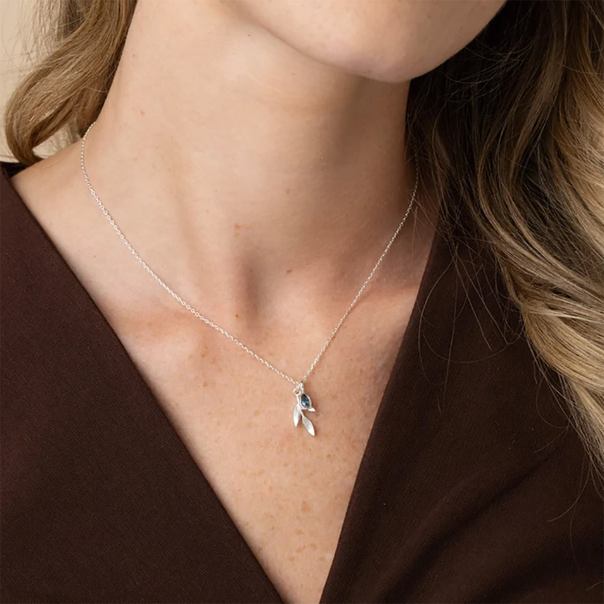 Laura Ashley Sterling Silver Asha Leaf Necklace