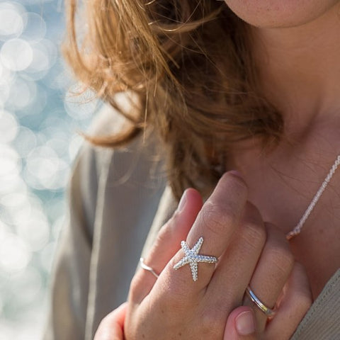 Sterling Silver Starfish Ring