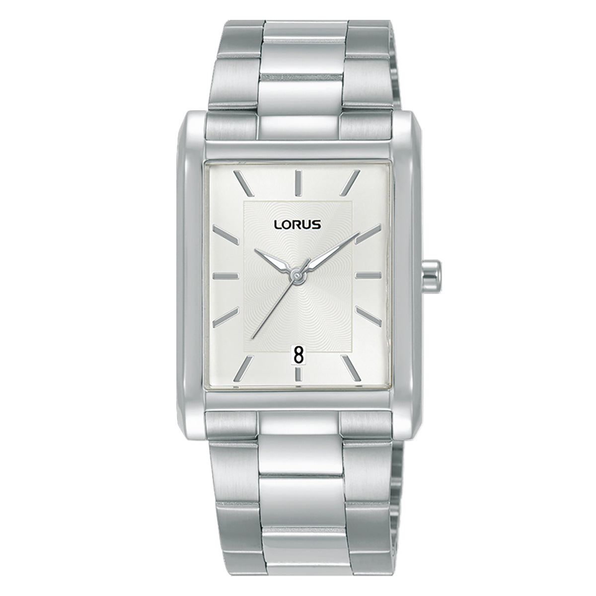 Lorus Men's Silver Tone Rectangle Watch RH937RX9