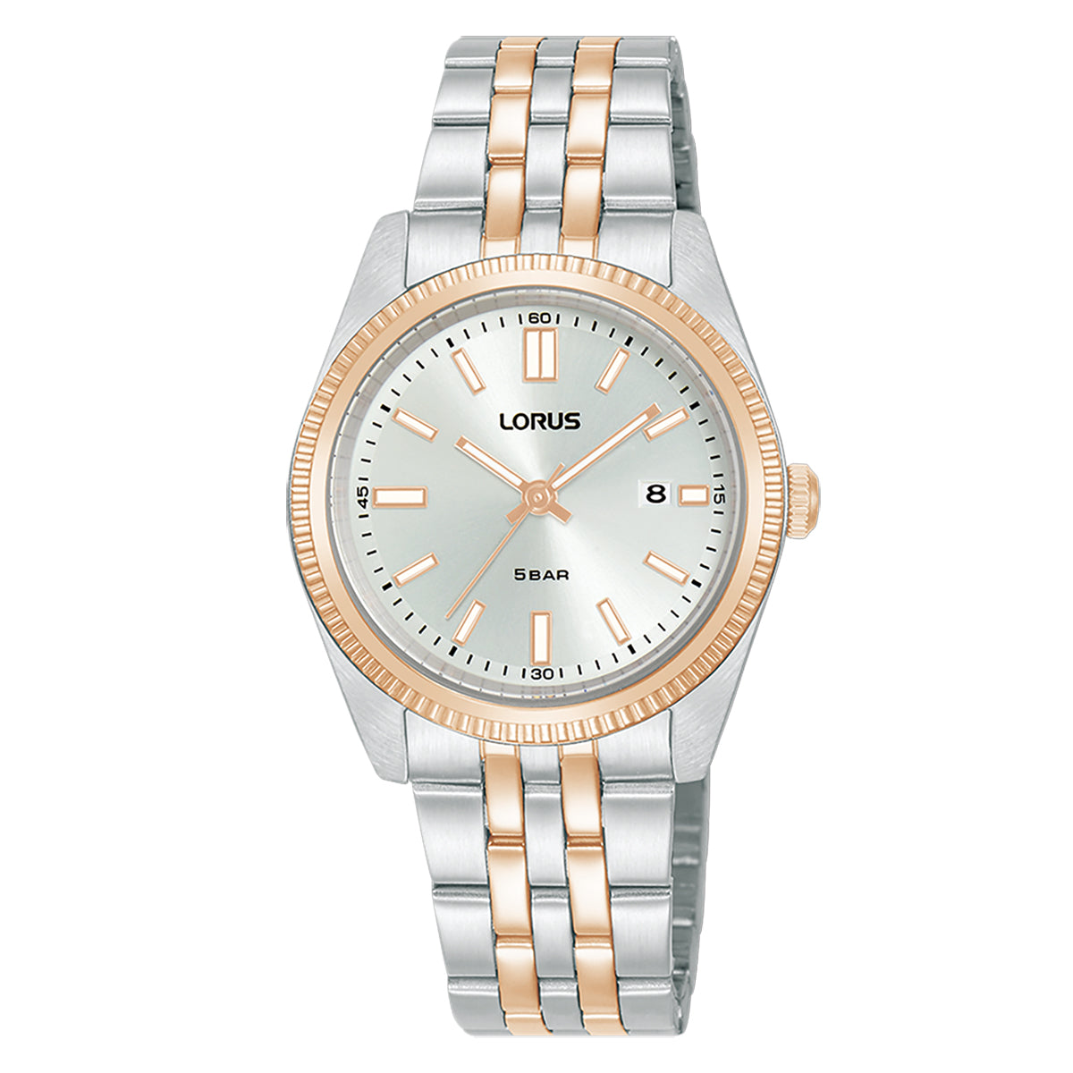 Lorus Ladies Rose Gold & Stainless Steel Watch RJ282BX9