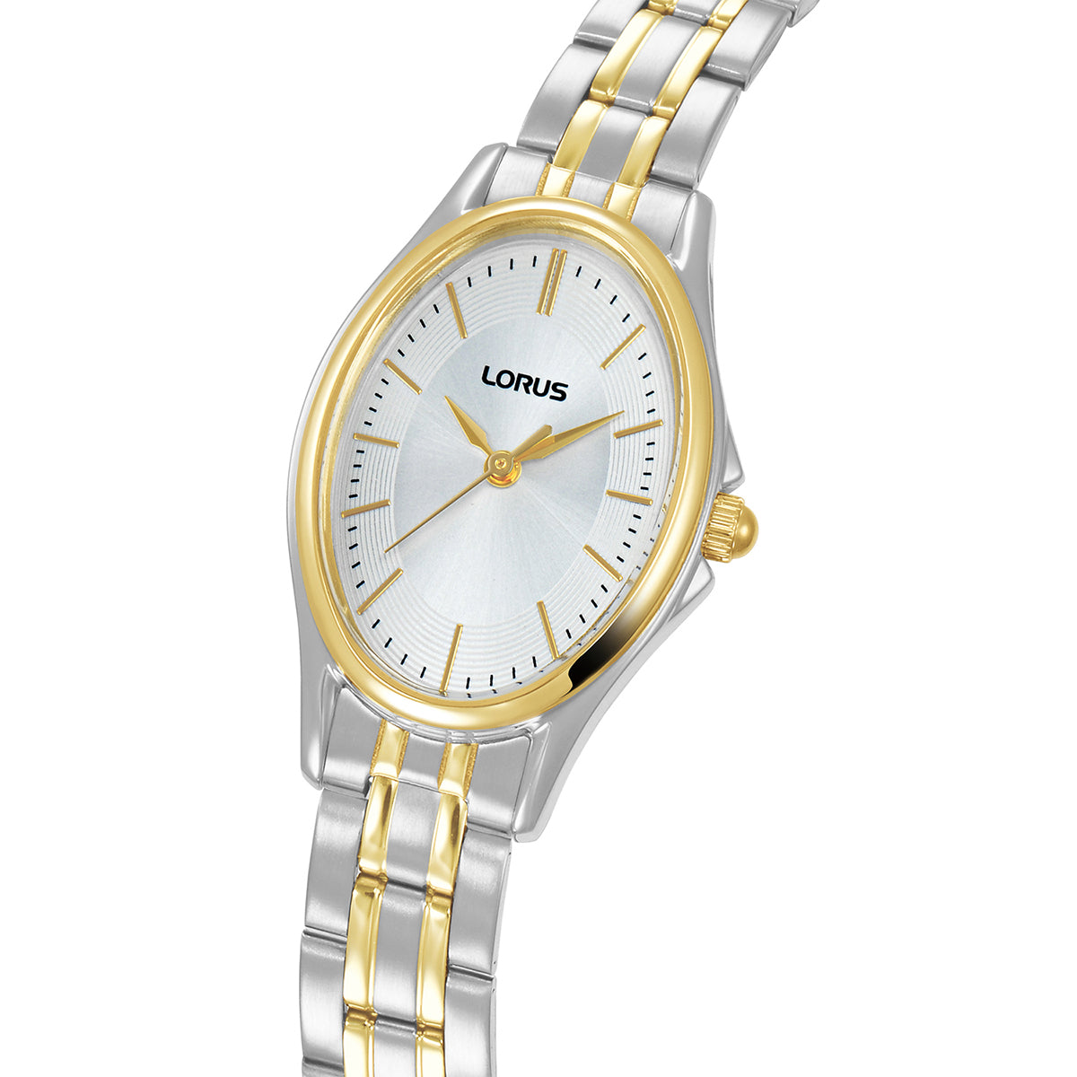 Lorus Ladies Two-Tone Oval Dial Watch RRX86JX9