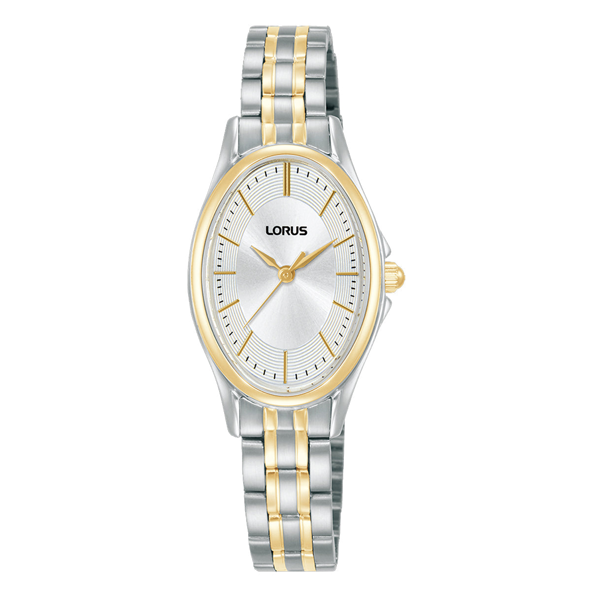 Lorus Ladies Two-Tone Oval Dial Watch RRX86JX9