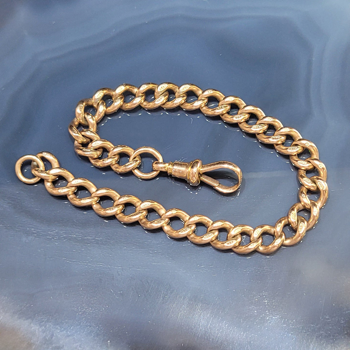 Secondhand 9ct Rose Gold Curb Link Bracelet