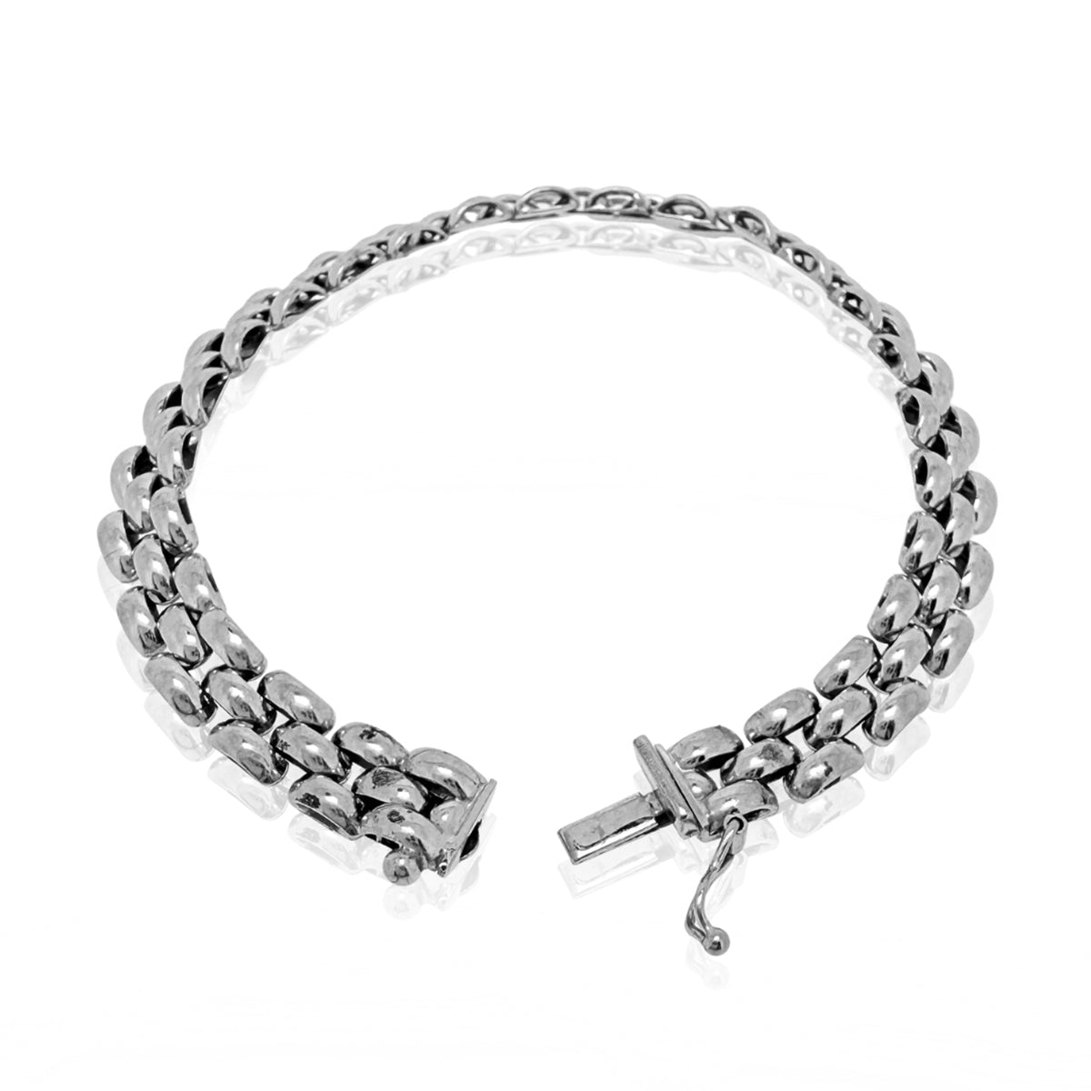 Secondhand 9ct White Gold Articulated Link Bracelet