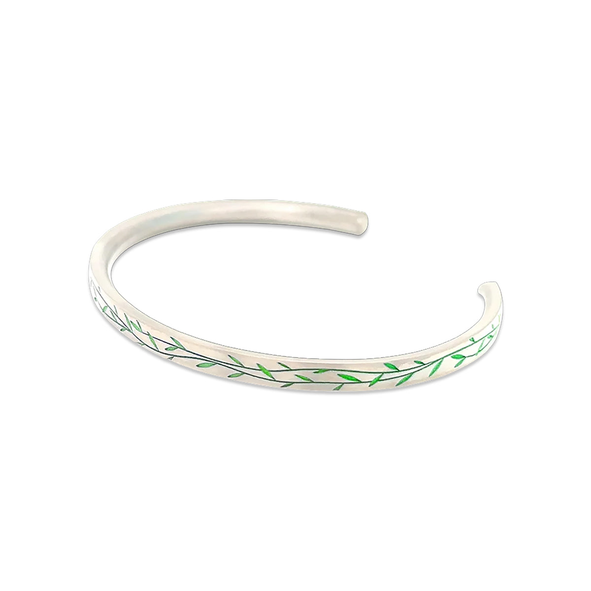 Titanium Willow Torque Bangle