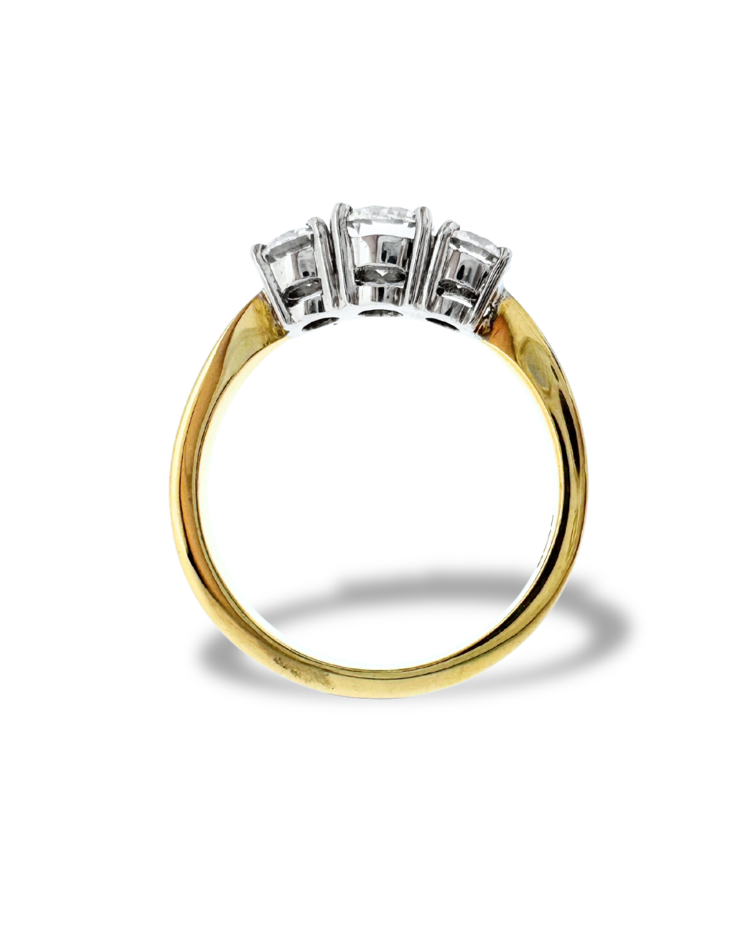 18ct Yellow Gold Lab Grown Diamond 1.00ct Trilogy Ring