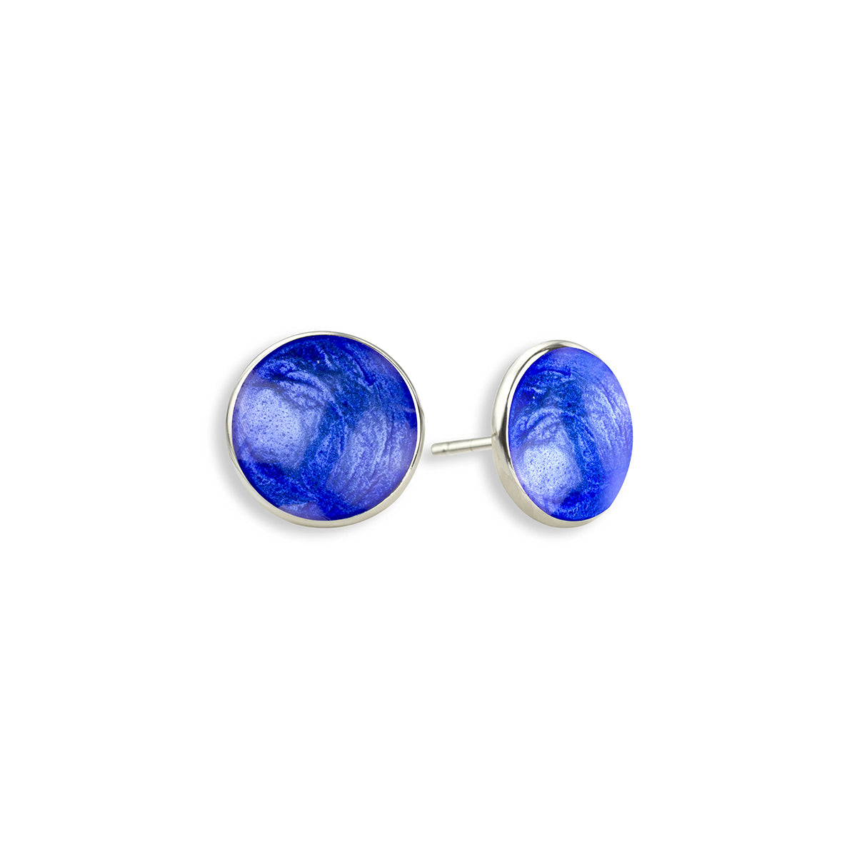 Nicole Barr Blue Enamel Stud Earrings