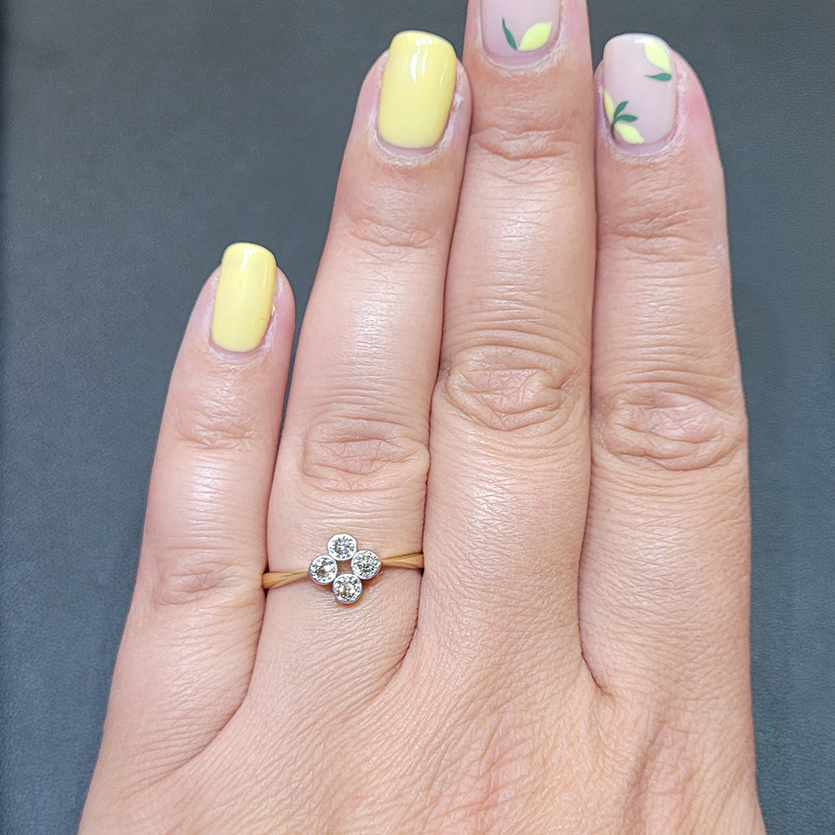 Secondhand 18ct Diamond Clover Ring