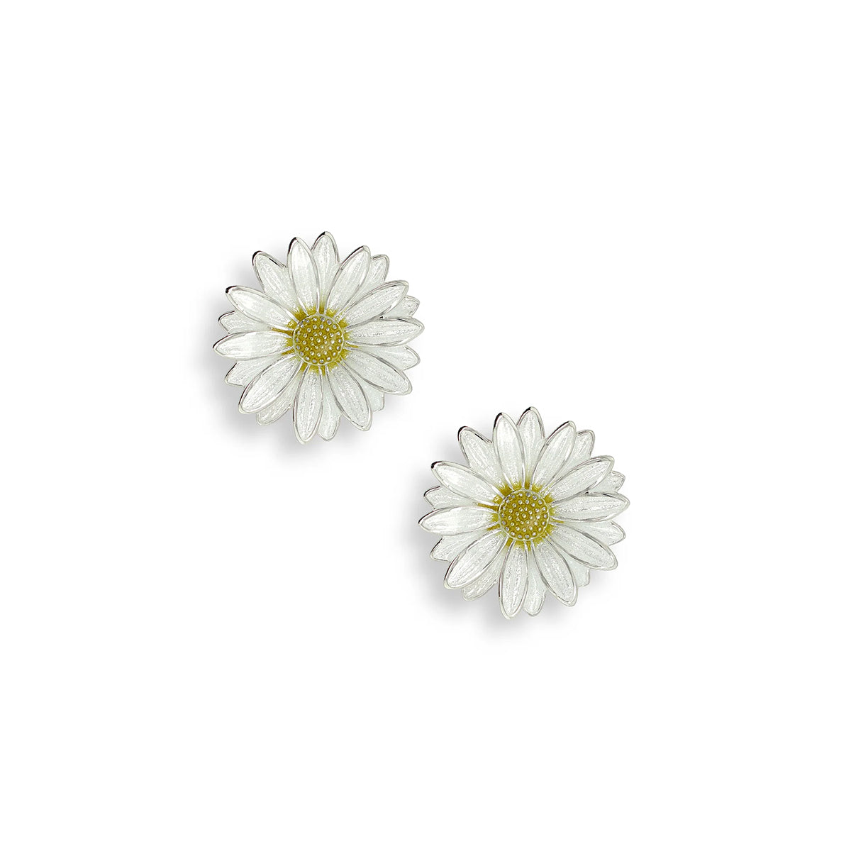 Nicole Barr Enamel Daisy Stud Earrings