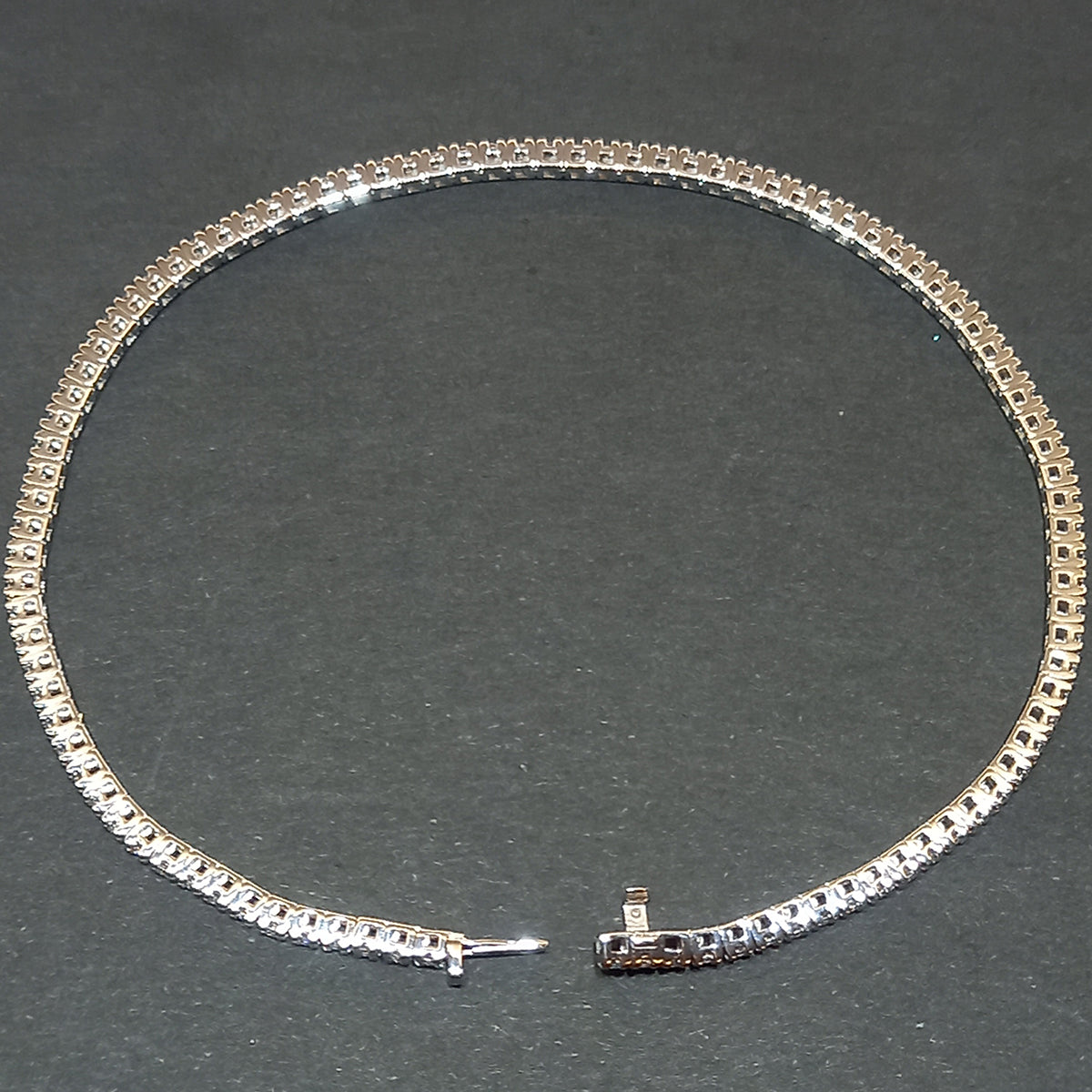 18ct White Gold Diamond Tennis Bracelet 0.59ct