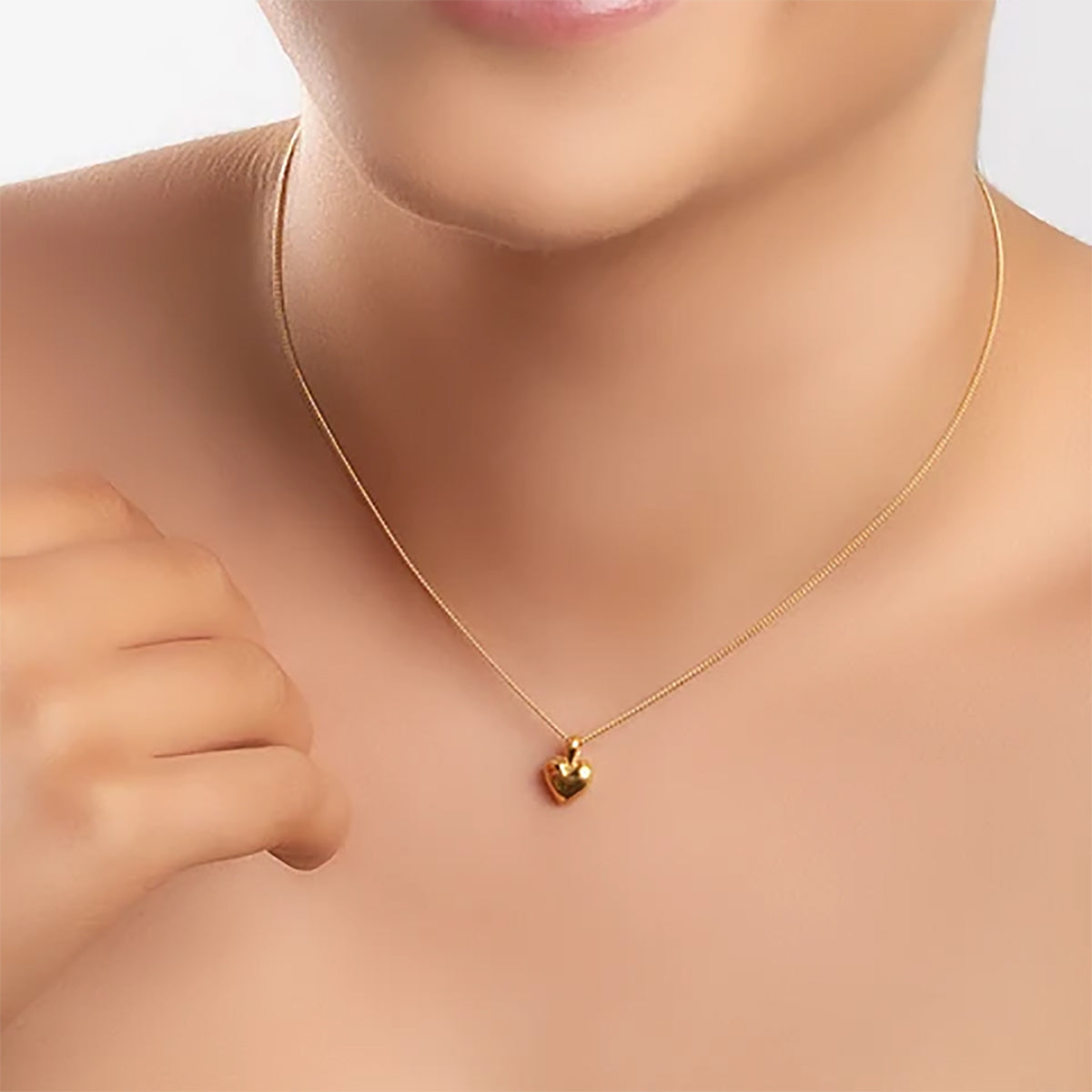 Sterling Silver & Gold Plated Heart Pendant Necklace