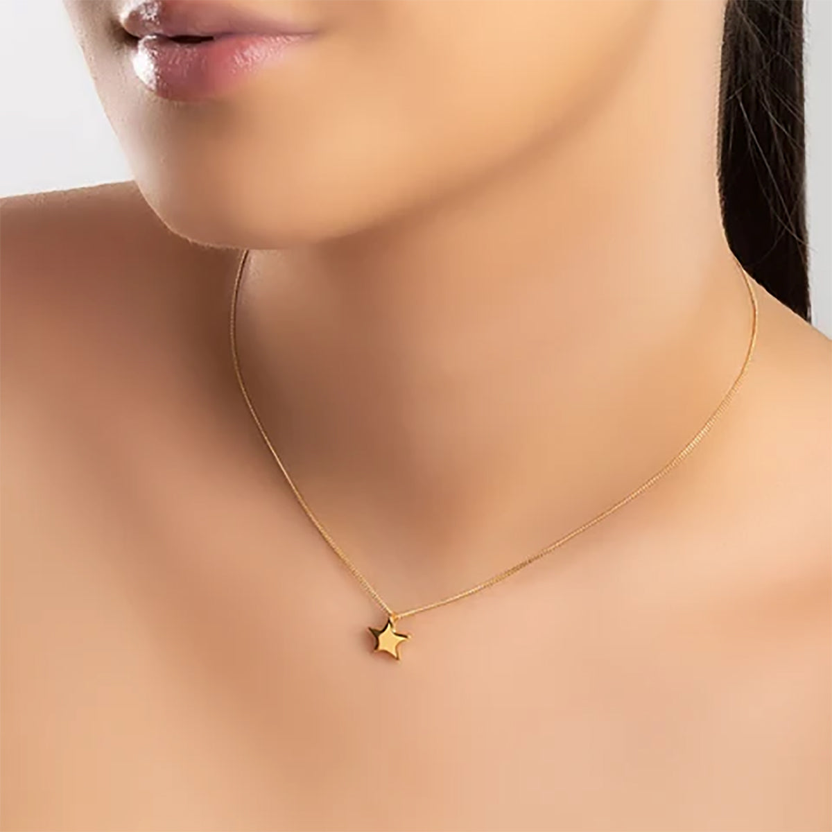 Sterling Silver & Gold Plated Star Necklace