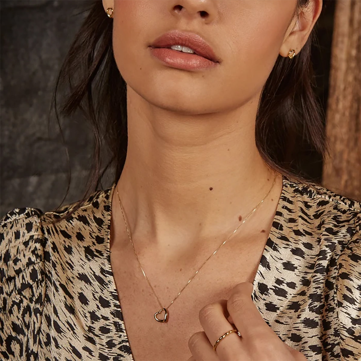 Sterling Silver & Gold Plated Heart Stud Earrings