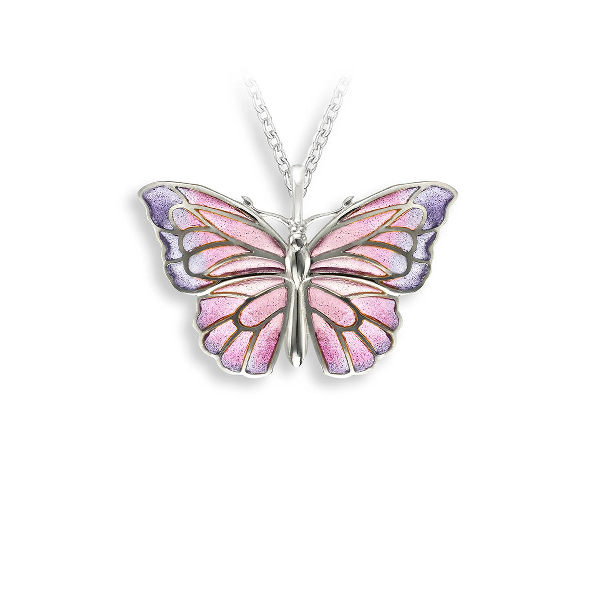 Nicole Barr Purple Plique-a-Jour Butterfly Necklace