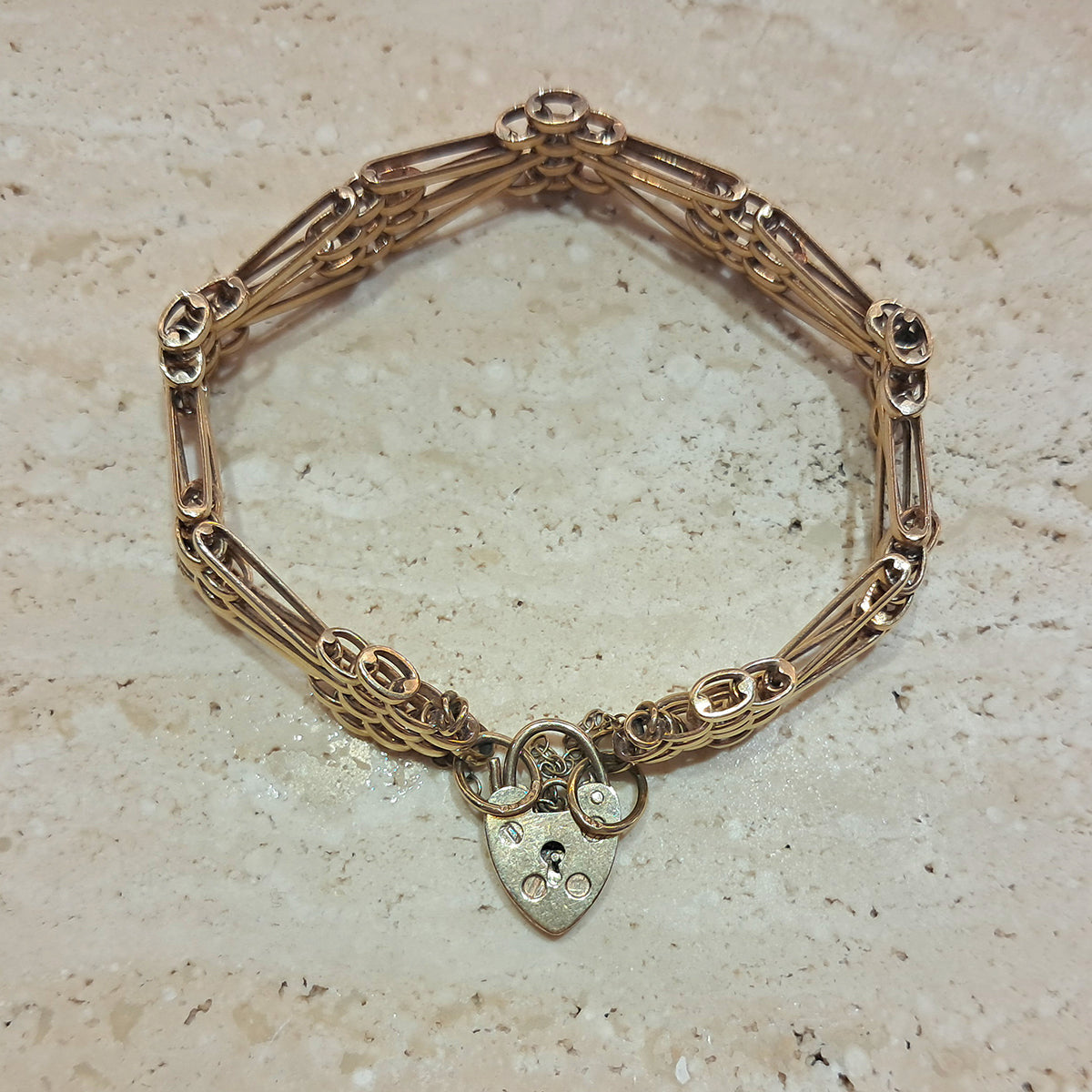 Secondhand 9ct Yellow Gold Gate Bracelet